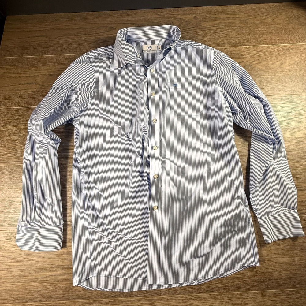 Southern Tide Men's Charleston Granby Striped Sport Button Down L Work Preppy - Picture 6 of 16
